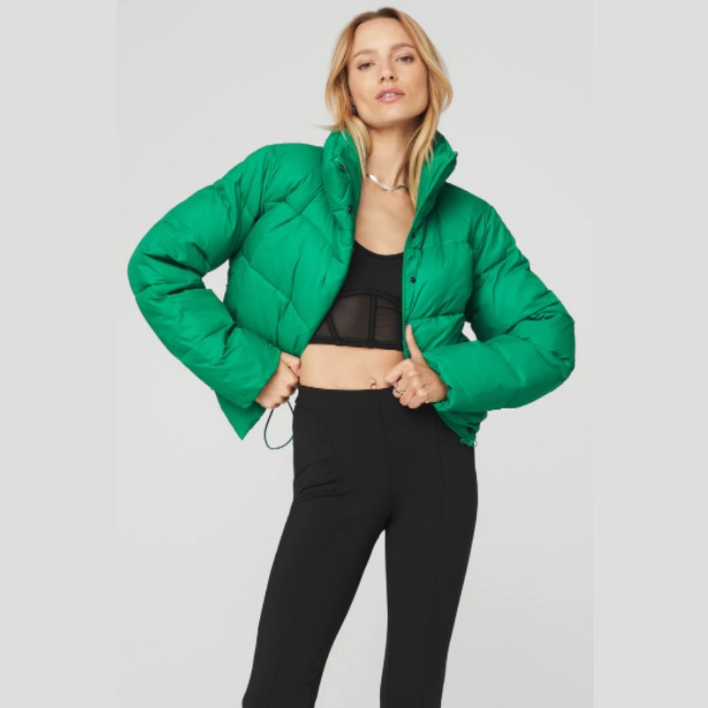 Alo Yoga Gold Rush Puffer (Green Emerald) XS NWOT